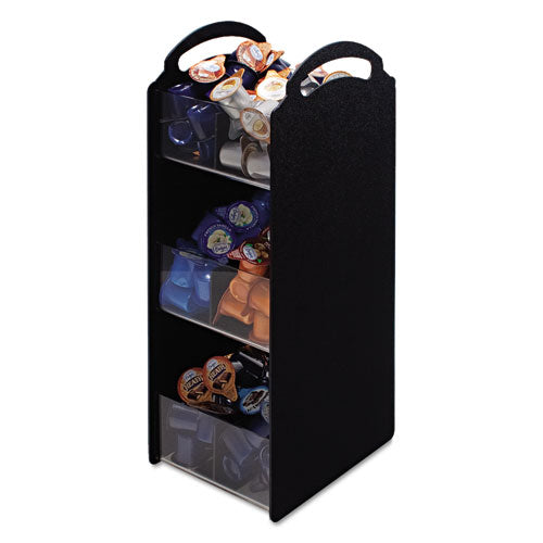 Compact Condiment Organizer, 6 1-8w X 8d X 18h, Black
