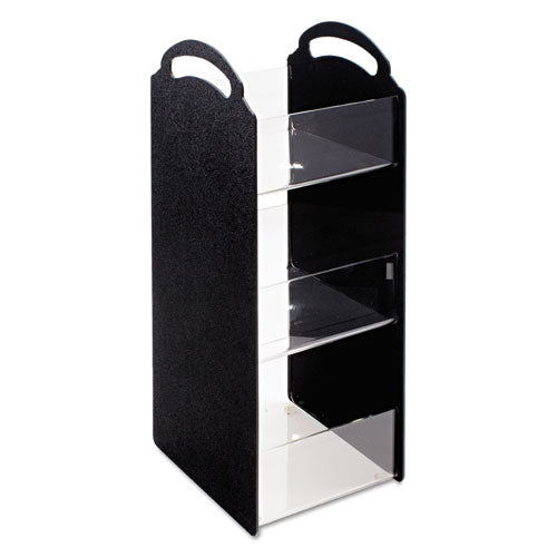 Compact Condiment Organizer, 6 1-8w X 8d X 18h, Black
