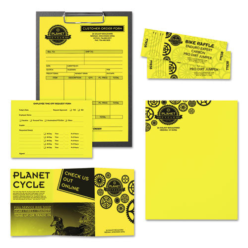 Color Paper, 24 Lb, 8.5 X 11, Lift-off Lemon, 500-ream