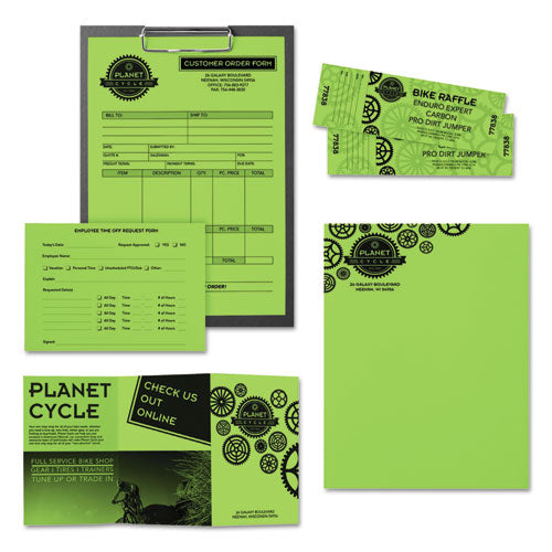 Color Paper, 24 Lb, 8.5 X 11, Martian Green, 500-ream
