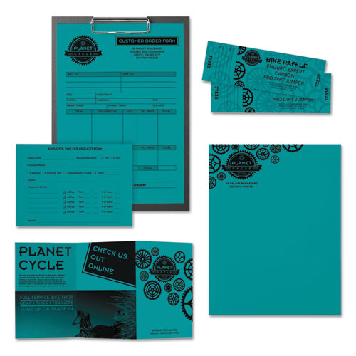 Color Paper, 24 Lb, 8.5 X 11, Terrestrial Teal, 500-ream
