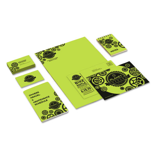 Color Cardstock, 65 Lb, 8.5 X 11, Vulcan Green, 250-pack