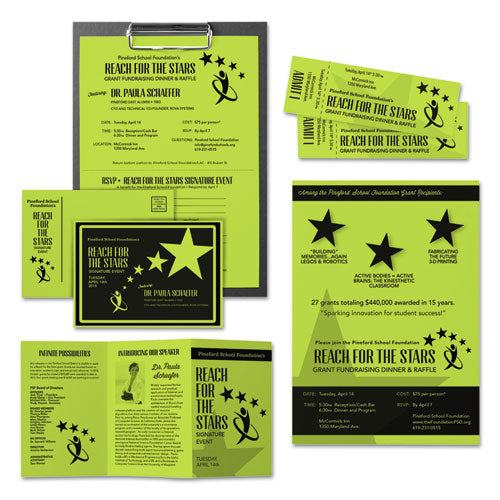 Color Cardstock, 65 Lb, 8.5 X 11, Vulcan Green, 250-pack