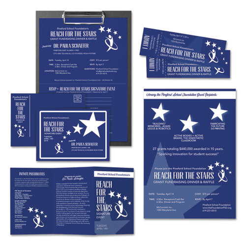 Color Cardstock, 65 Lb, 8.5 X 11, Blast-off Blue, 250-pack