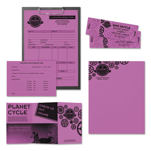 Color Paper, 24 Lb, 8.5 X 11, Outrageous Orchid, 500-ream
