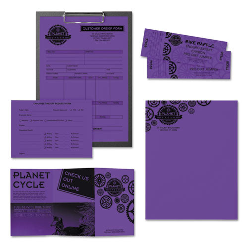 Color Paper, 24 Lb, 8.5 X 11, Gravity Grape, 500-ream