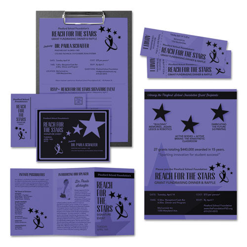 Color Cardstock, 65 Lb, 8.5 X 11, Venus Violet, 250-pack