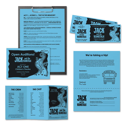 Color Paper, 24 Lb, 11 X 17, Lunar Blue, 500-ream