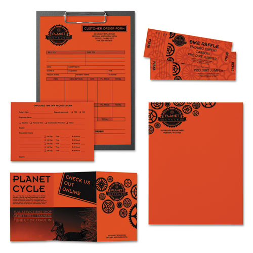 Color Paper, 24 Lb, 8.5 X 11, Orbit Orange, 500-ream