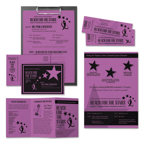 Color Cardstock, 65 Lb, 8.5 X 11, Planetary Purple, 250-pack