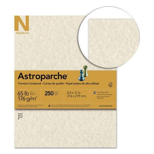 Color Cardstock, 65 Lb, 8.5 X 11, Natural Parchment, 250-pack
