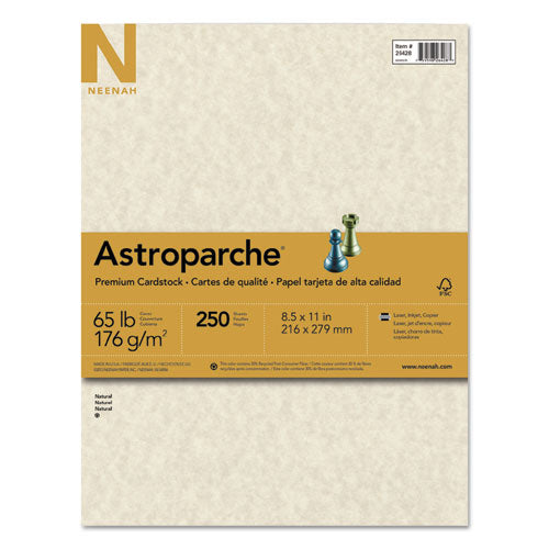 Color Cardstock, 65 Lb, 8.5 X 11, Natural Parchment, 250-pack