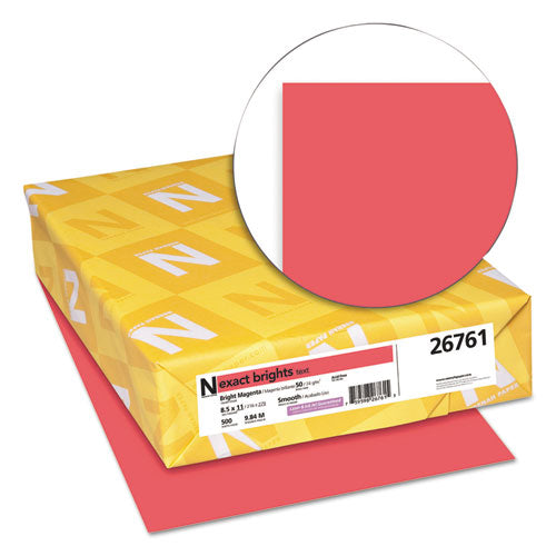 Exact Brights Paper, 20lb, 8.5 X 11, Bright Magenta, 500-ream