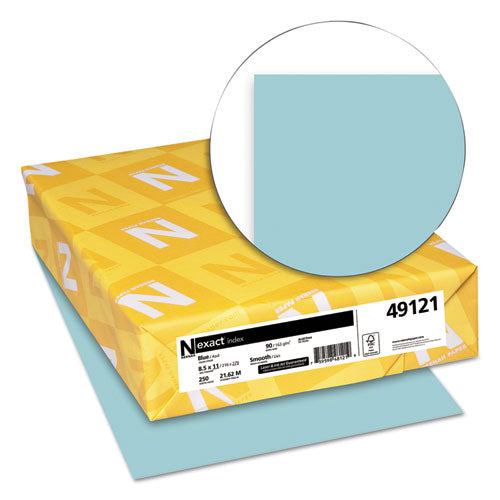 Exact Index Card Stock, 90lb, 8.5 X 11, Blue, 250-pack