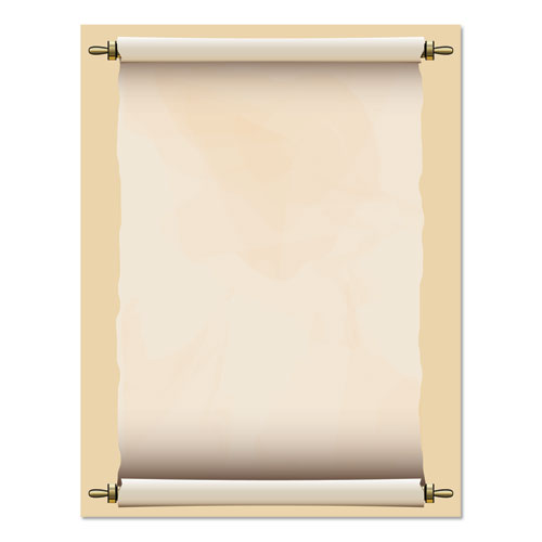 Pre-printed Paper, 28 Lb, 8.5 X 11, Parchment And Scroll, 100-pack