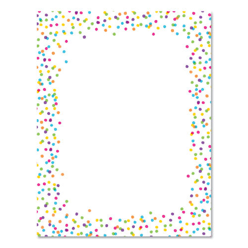 Pre-printed Paper, 28 Lb, 8.5 X 11, Watercolor Dots, 100-pack