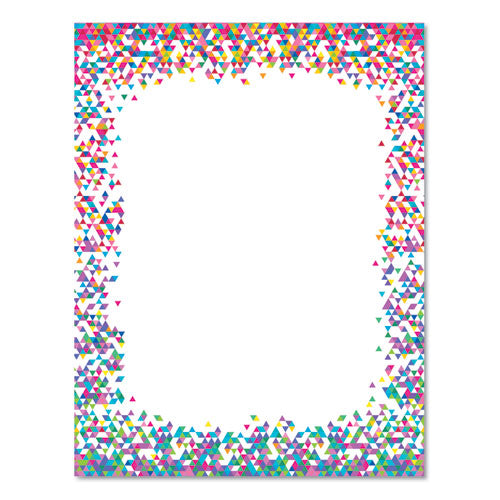 Pre-printed Paper, 28 Lb, 8.5 X 11, Confetti, 100-pack