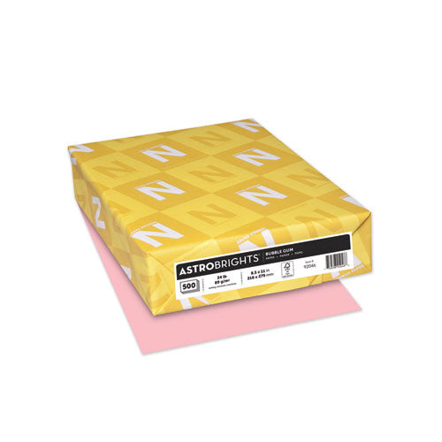 Color Paper, 24 Lb, 8.5 X 11, Bubble Gum, 500-ream