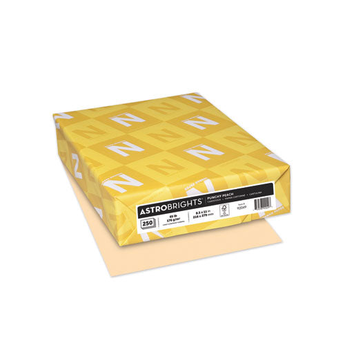 Color Cardstock, 65 Lb, 8.5 X 11, Punchy Peach, 250-pack