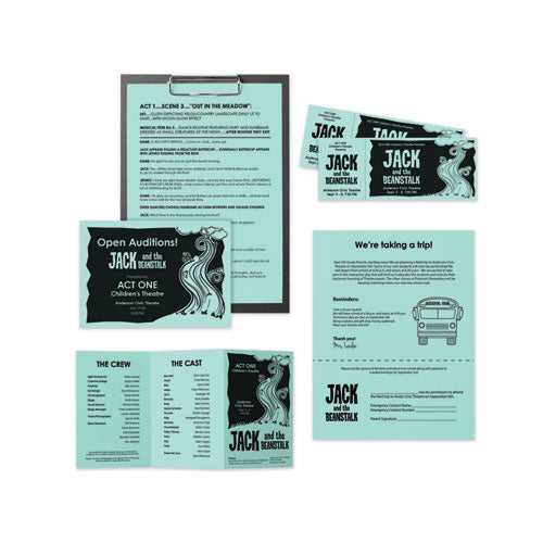 Color Paper, 24 Lb, 8.5 X 11, Merry Mint, 500-ream