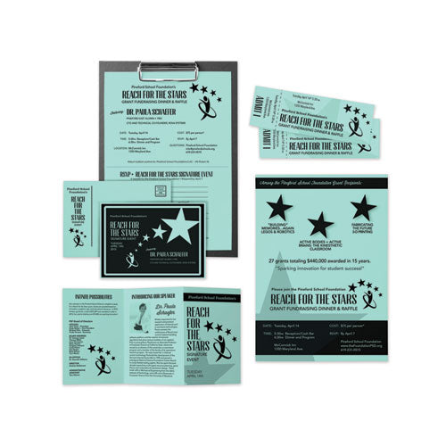 Color Cardstock, 65 Lb, 8.5 X 11, Merry Mint, 250-pack