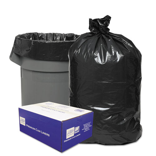 Linear Low-density Can Liners, 45 Gal, 0.63 Mil, 40" X 46", Black, 250-carton
