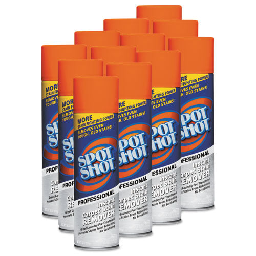 Spot Shot Professional Instant Carpet Stain Remover, 18oz Spray Can, 12-carton