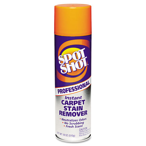 Spot Shot Professional Instant Carpet Stain Remover, 18oz Spray Can, 12-carton