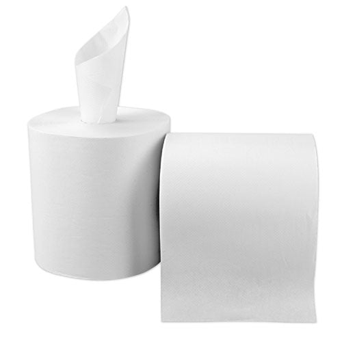 Hardwound Roll Towels, 8 X 800 Ft, White, 12 Rolls-carton