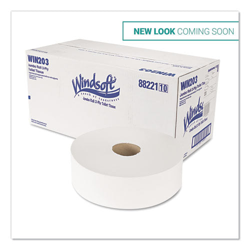Jumbo Roll Bath Tissue, Septic Safe, 2 Ply, White, 3.5" X 2000 Ft, 6 Rolls-carton