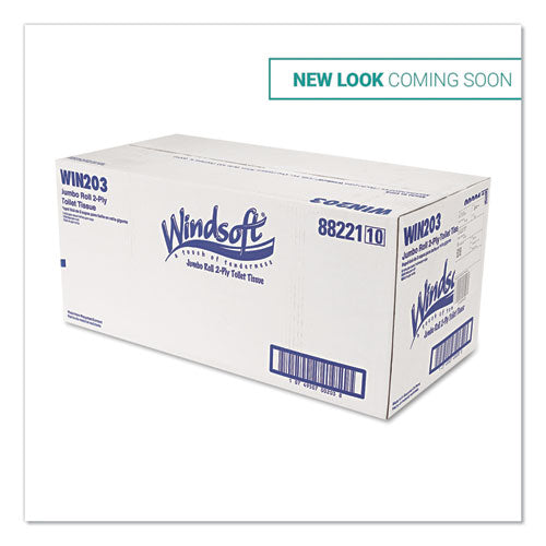 Jumbo Roll Bath Tissue, Septic Safe, 2 Ply, White, 3.5" X 2000 Ft, 6 Rolls-carton