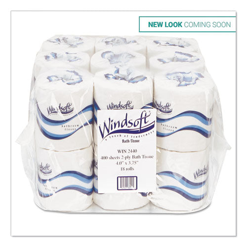 Bath Tissue, Septic Safe, 2-ply, White, 4 X 3.75, 400 Sheets-roll, 24 Rolls-carton