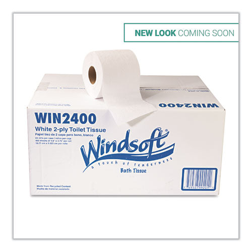 Bath Tissue, Septic Safe, 2-ply, White, 4 X 3.75, 400 Sheets-roll, 24 Rolls-carton