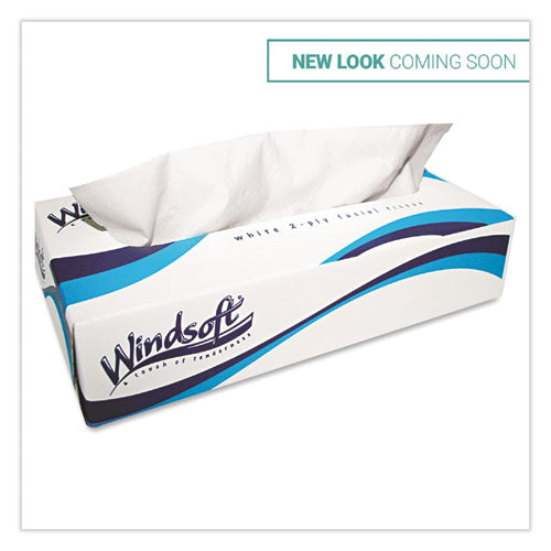 Facial Tissue, 2 Ply, White, Pop-up Box, 100 Sheets-box, 6 Boxes-pack