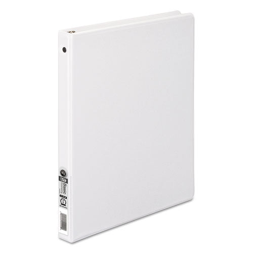 362 Basic Round Ring View Binder, 3 Rings, 1" Capacity, 8.5 X 5.5, White