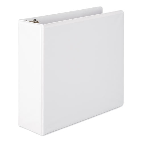 Heavy-duty Round Ring View Binder With Extra-durable Hinge, 3 Rings, 3" Capacity, 11 X 8.5, White