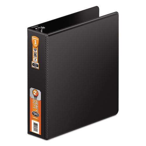 Heavy-duty D-ring Binder With Extra-durable Hinge, 3 Rings, 4" Capacity, 11 X 8.5, Black