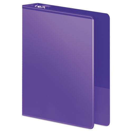 Heavy-duty D-ring View Binder With Extra-durable Hinge, 3 Rings, 1.5" Capacity, 11 X 8.5, Purple