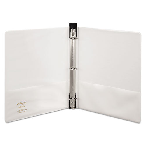 Hanging Dubllock Round Ring Binder, 3 Rings, 1" Capacity, 11 X 8.5, White