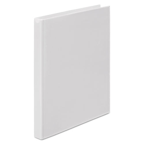 Flexible Poly Round Ring View Binder, 3 Rings, 0.63" Capacity, 11 X 8.5, White