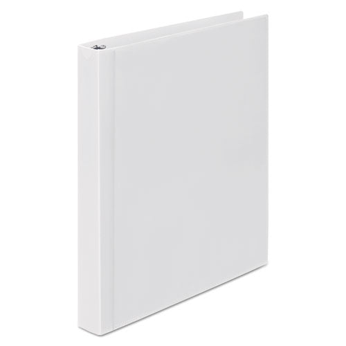 Flexible Poly Round Ring View Binder, 3 Rings, 1" Capacity, 11 X 8.5, White