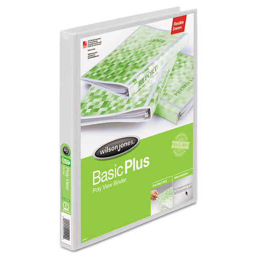 Flexible Poly Round Ring View Binder, 3 Rings, 0.63" Capacity, 11 X 8.5, Clear