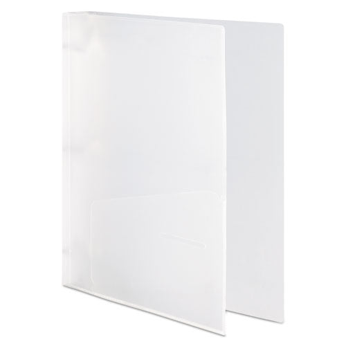 Flexible Poly Round Ring View Binder, 3 Rings, 1" Capacity, 11 X 8.5, Clear