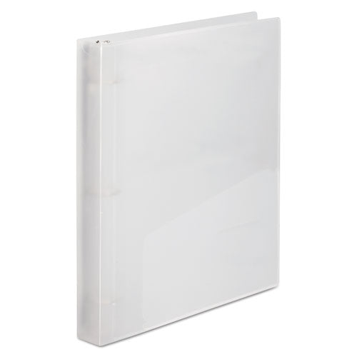Flexible Poly Round Ring View Binder, 3 Rings, 1" Capacity, 11 X 8.5, Clear