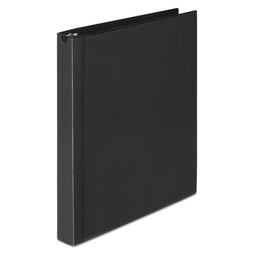 Flexible Poly Round Ring View Binder, 3 Rings, 1" Capacity, 11 X 8.5, Black