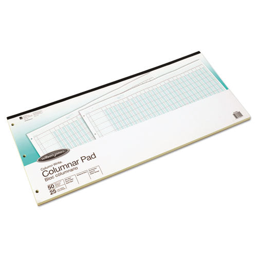 Accounting Pad, 25 Six-unit Columns, 11 X 24 1-4, 50-sheet Pad