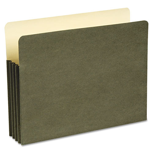 Recycled File Pocket, 3.5" Expansion, Letter Size, Green