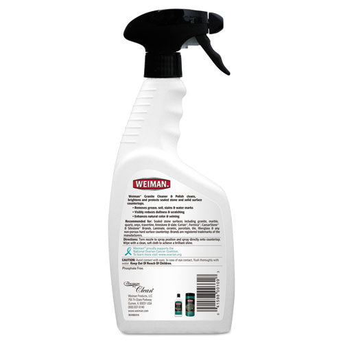 Granite Cleaner And Polish, Citrus Scent, 24 Oz Bottle