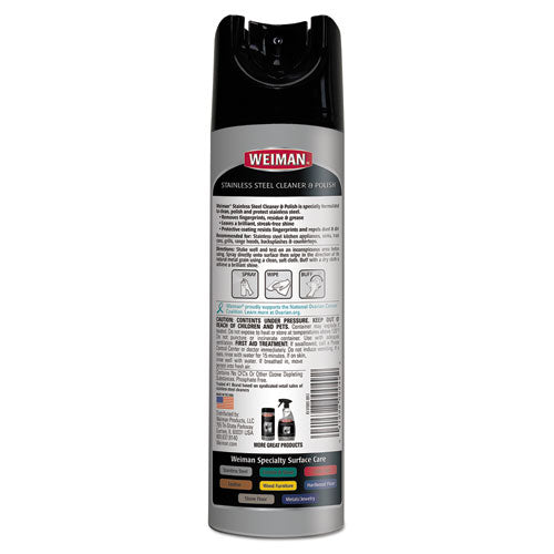 Stainless Steel Cleaner And Polish, 17 Oz Aerosol, 6-carton