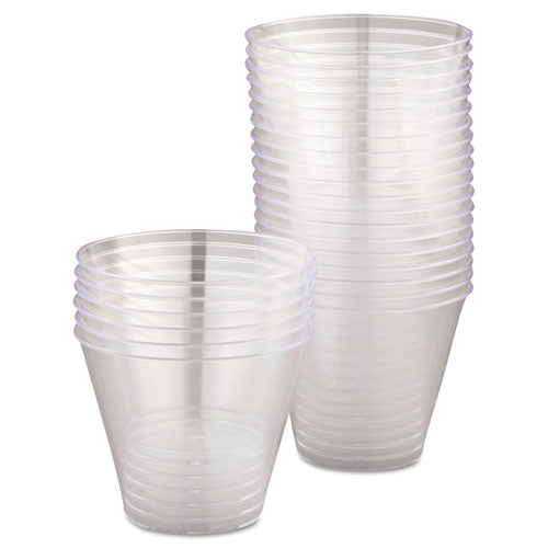 Comet Smooth Wall Tumblers, 9oz, Clear, Squat, 25-pack, 20 Packs-carton